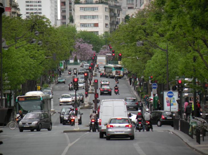  succession de feux, avenue des Gobelins
